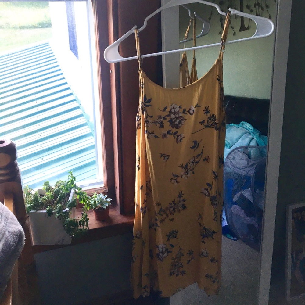 Brandy Melville Yellow Flower Sun Dress